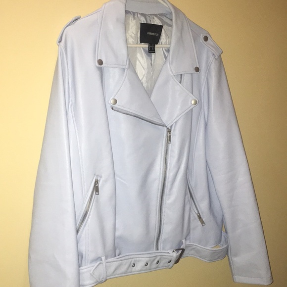 Forever 21 Jackets & Blazers - Forever 21 Light Blue Bomber Jacket - Faux Suede.